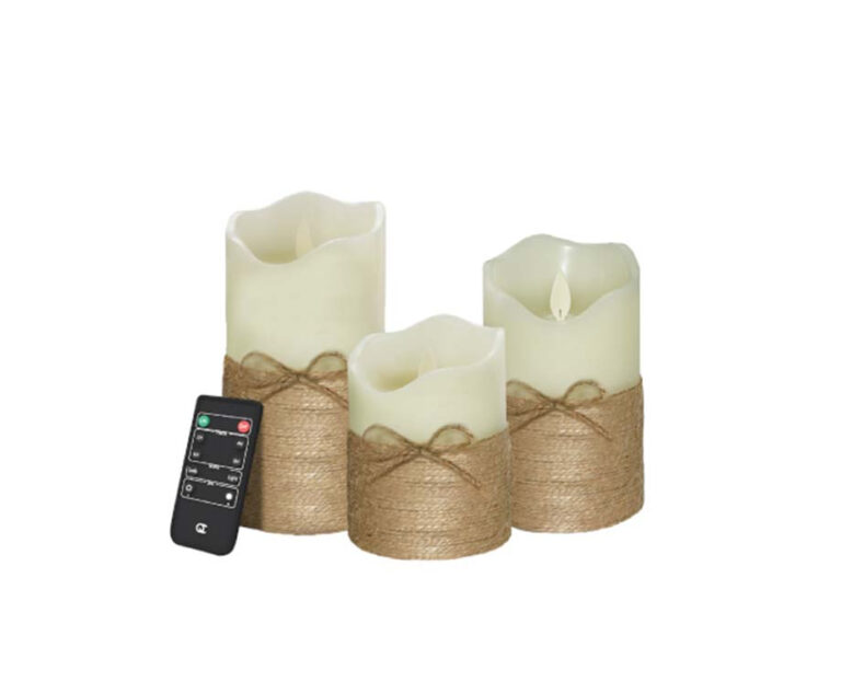 FlinQ LED Kaarsenset – Realistische vlam – 3 stuks kaarsen – Dim- en Timerfunctie – Echte paraffine kaarsen – Afstandsbediening